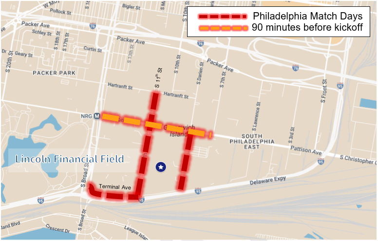 Planned Sports Complex Area Road Closures